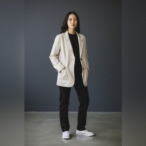 Womens Blazer Size Large Iconic Buttons Classic Preppy Suit Jacket